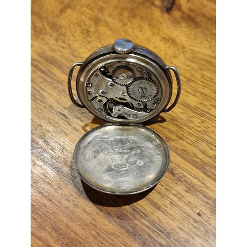 312 - 925 stamped RWC Ltd silver watch - over wound