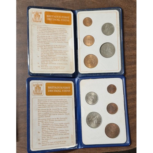 6 - 2 x Britains first decimal coin set