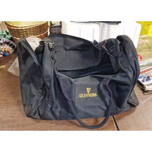 32 - Black canvas Guinness over night bag