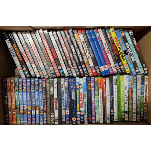 93 - Large job lot of assorted DVDs and CD albums including some still factory sealed