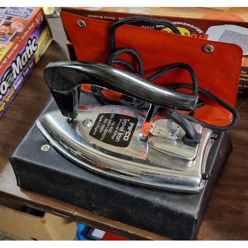 231 - Vintage Pifco travel iron in case