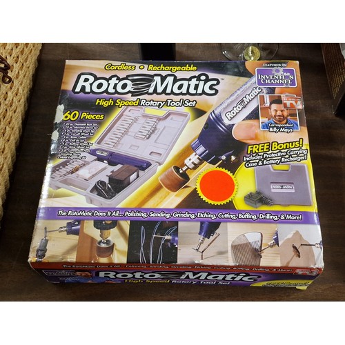 226 - Boxed and unused Rotomatic cordless rotary tool set