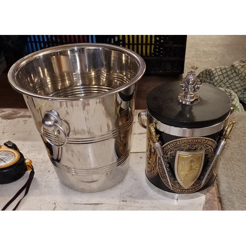 153 - 1 x champagne bucket and 1 x bar top ice bucket