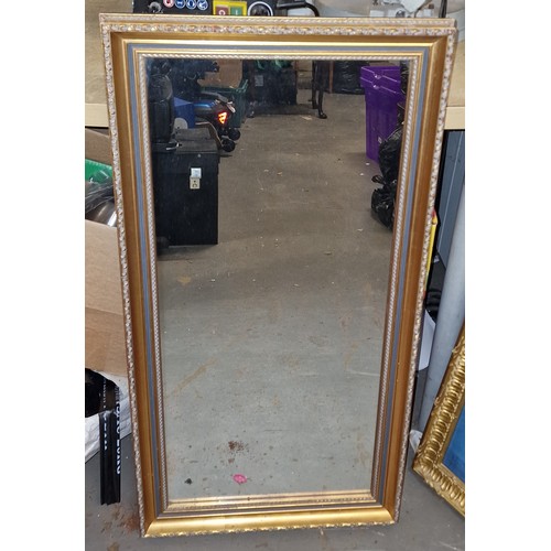 39 - 44.5 x 86 cm gilt framed wall mirror