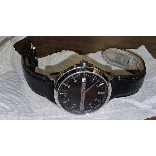 65 - Gents designer style watch with black face