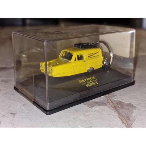 113 - Only Fools and Horses Reliant Robin key ring in perspex case