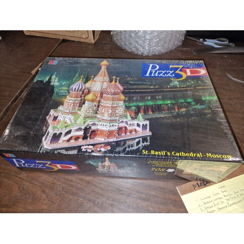 118 - Still factory sealed Puzz 3D 708 piece St Basils cathedral Moscow 3D jigsaw puzzle