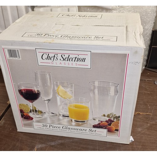 136 - Still sealed Chefs Selection 30 piece glassware set