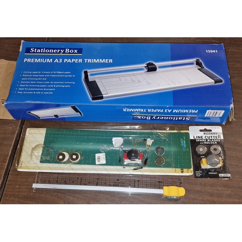 137 - Boxed as new Stationary Box A3 paper trimmer, rotary line cutter and cutting mat