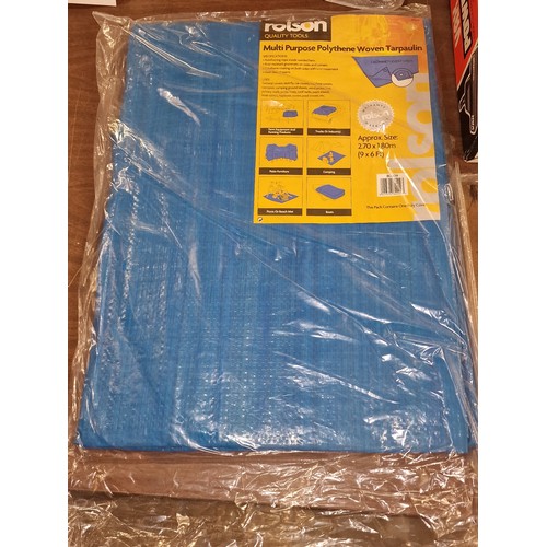 204 - New 9 x 6 ft Rolson tarpaulin