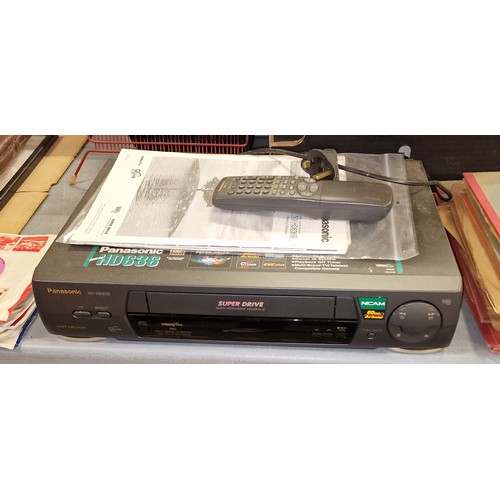 252 - Panasonic hi-fi nicam video cassette recorder with remote and manual, model NV-HD636