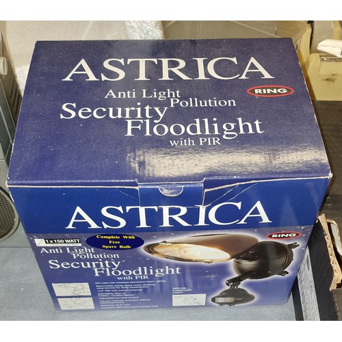 255 - Boxed and looks unused Ring Astrica, anti light pollution security PIR floodlight