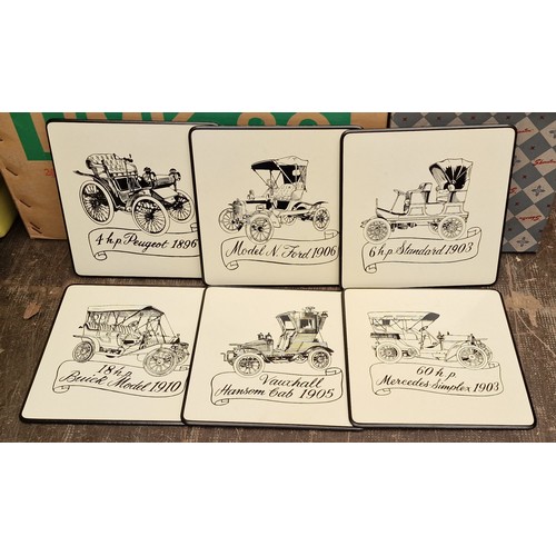 268 - Used but good condition boxed Sheraton 6-piece vintage cars place mat set