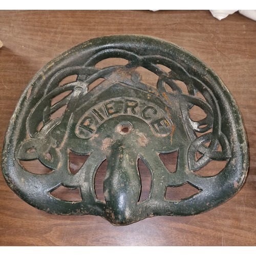 Genuine Pierce old steel tractor seat