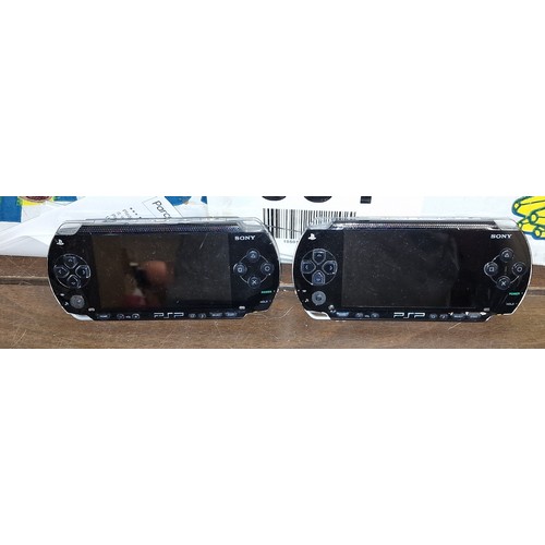 40 - 2 x Sony PSP hand held games consoles, model PSP1001 - no power leads so untested and SAS