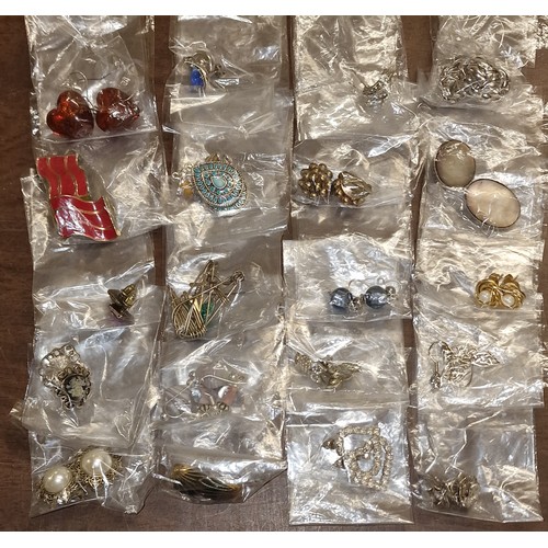 84 - 20 x assorted pairs of dress earrings, some clip on