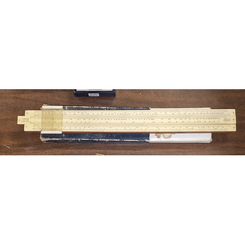 44 - Vintage Unique slide rule in part case