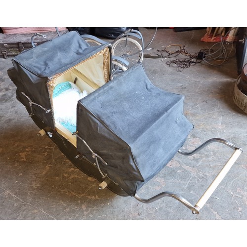 107 - Vintage carriage style dolls twin pram