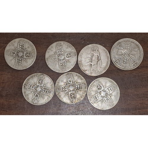 75 - 7 x assorted circulated silver coins