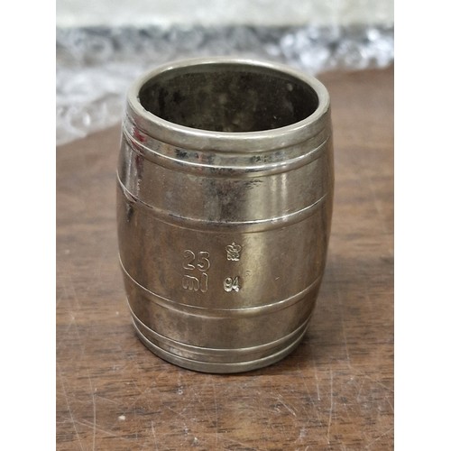 7 - Vintage barrel shaped shot measure