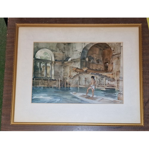 302 - 48.5 x 39.5 cm framed and mounted vintage print after original RUSSELL FLINT - The Marchesas boat ho... 