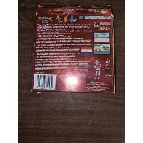 123 - Boxed Gameboy Advance Pokemon ruby version