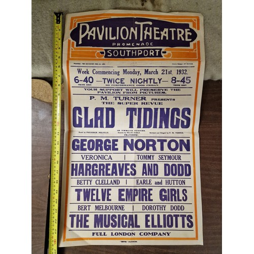 139 - 1932 Pavilion Theatre Southport variety show poster