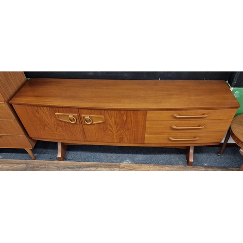 239 - 184 x 48 x 75 cm retro teak Beautility 3 drawer sideboard