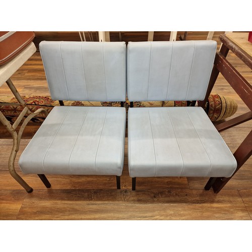 165 - Pair of retro (1989) Godfrey Syrett bedside/reception chairs