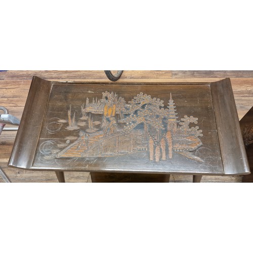 186 - Henderson & Co Kowloon, art carved 36.5 x 18