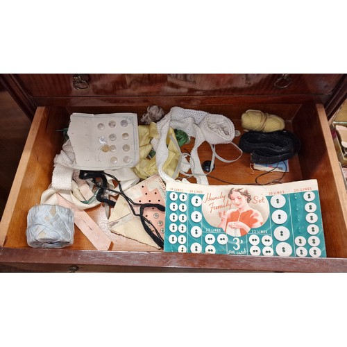 237 - Very nice sewing table and contents