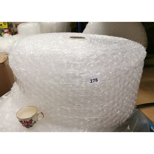 94 - 1 x 50 metre roll of 300 mm wide clear large bubble packing wrap - made from 30% recycled material