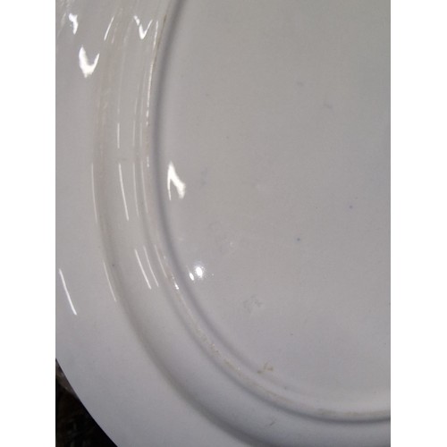 333 - 40.5 x 31.5 cm Wood & Sons semi-porcelain 'Warwick' blue and white pattern charger