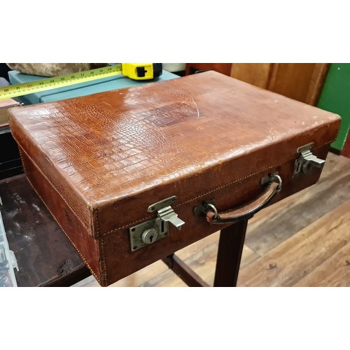 Steamer Trunk Luggage Cases Crocodile Skin