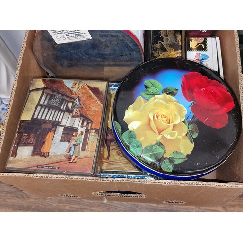 260 - Collection of assorted toffee, biscuit and sweet tins