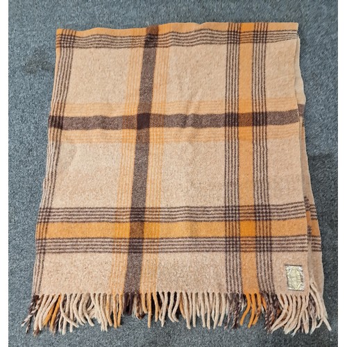 149 - Approximately 160 x 150 cm vintage Irish pure wool tartan blanket