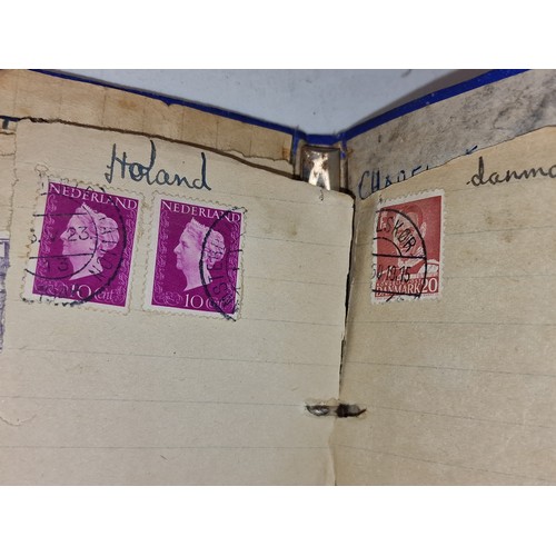 3 - Small pocket book with assorted vintage stamps