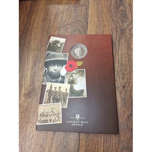 215 - Royal Mint great war coin folder with first coin