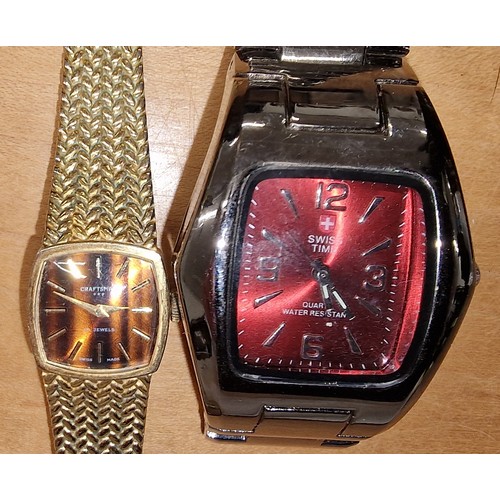 219 - Vintage ladies 17 jewel and modern gents watch in working order