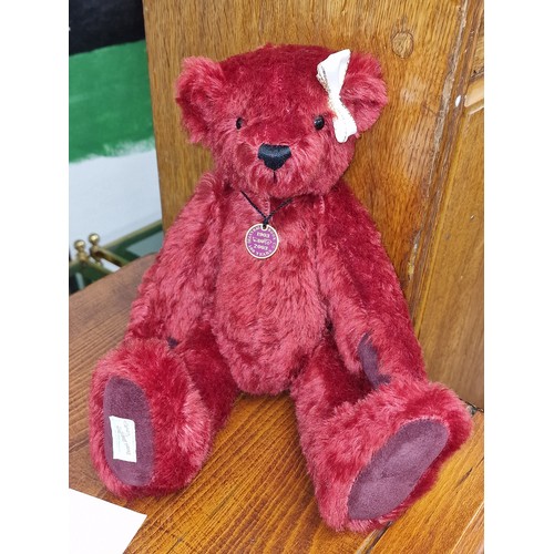 177 - Near mint 37 cm Deans 'Roseanna' limited edition collectors bear, numbered 18/35