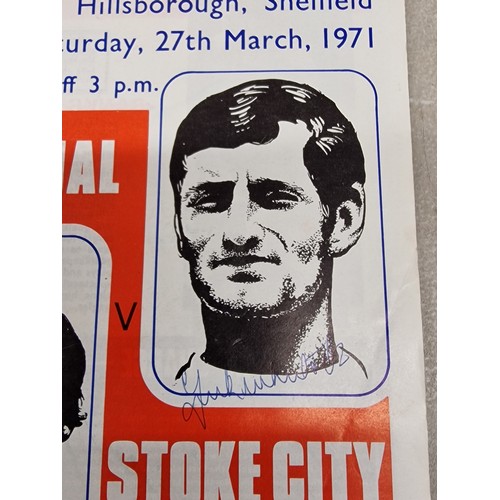 113 - Small bundle of semi-final and final football programmes involving Arsenal, to include one with sign... 