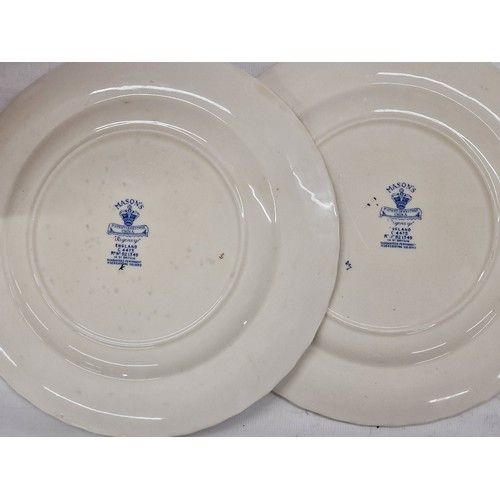 62 - Pair of old Masons Regency patented 27 cm diameter plates