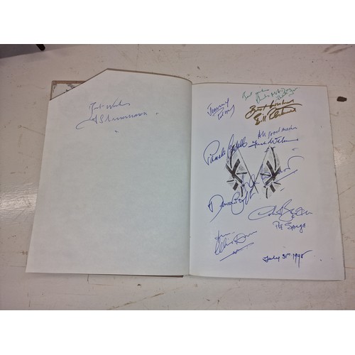 46 - Dads Army book hand signed by cast including Clive Dunn, Frank Williams etc