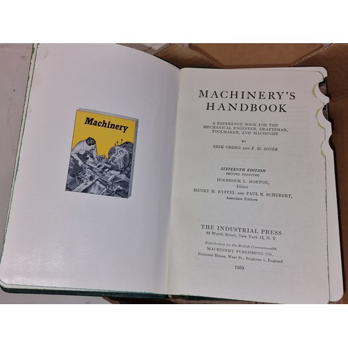 95 - Boxed near mint 1959 Machinery's handbook 16th edition by Erik Oberg & FD Jones