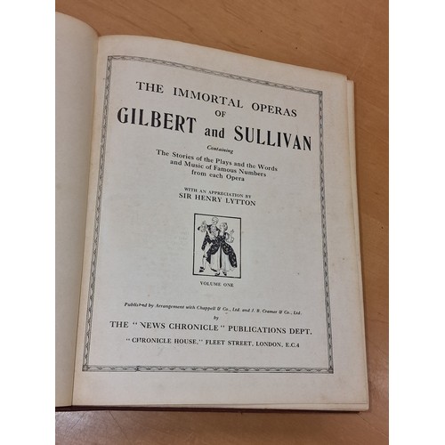 248 - News Chronicles the immortal operas of Gilbert & Sullivan volumes 1-4, old hard back books in good g... 