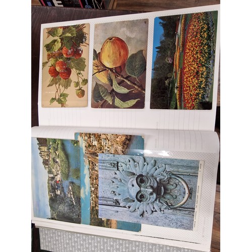 156 - Treasured Memories album with 300 mostly very old post cards and photo cards, only first 10 pages pi... 