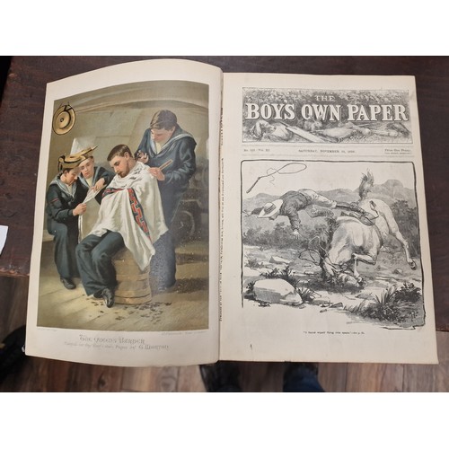 381 - 1889 rare The Boys Own Annual, couple of tears/rips but mostly good condition