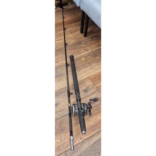 175 - Abu Garcia 229 cm Royal Commodore 2-piece boat rod with DAM fighter pro reel