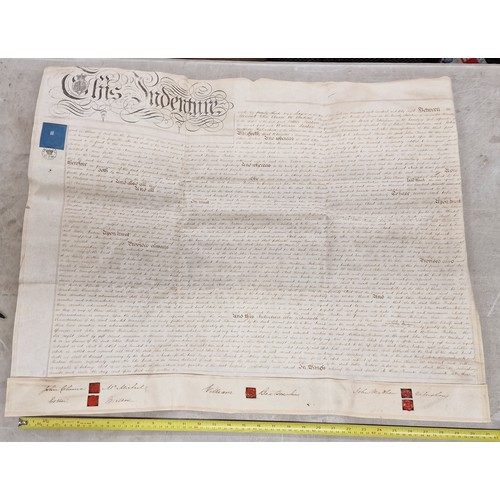 242 - 1848 large velum indenture