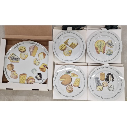 137 - Boxed and unused Jersey Pottery cheese serving plate and 4 x boxed and unused matching cheese plates